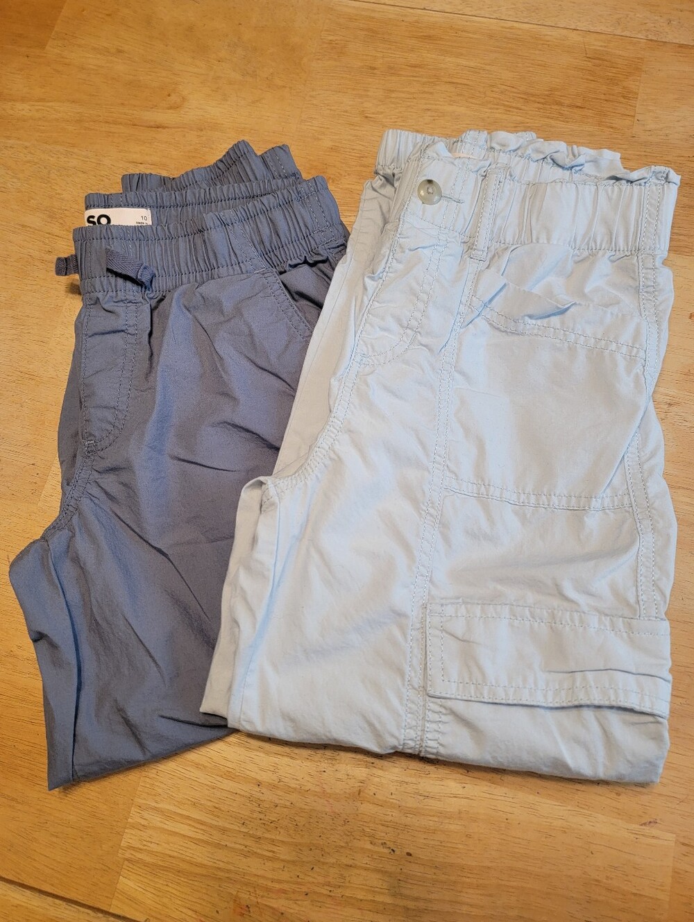 Girls 2-pack So Elastic Cargo Joggers, Slate Blue, Light Blue, Size 10